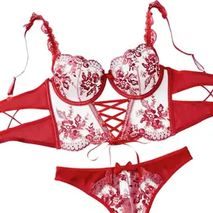 Embroidered Lingerie Set