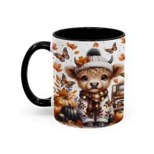 Cute Halloween Highland Cow Ceramic Mug - hlc10030