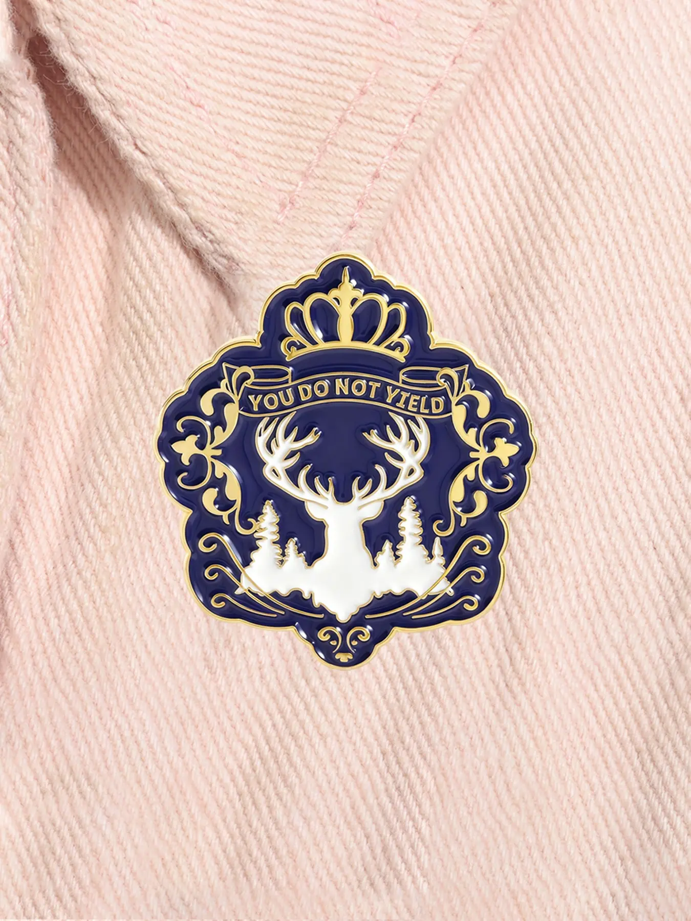 Throne of Glass Fantasy Novel Enamel Pin Funny Quote You Do Not Yield Bookish Feminist Alloy Brooch Pins Lapel Backpack Badge Fashion Jewelry Accessories Gift for Friends