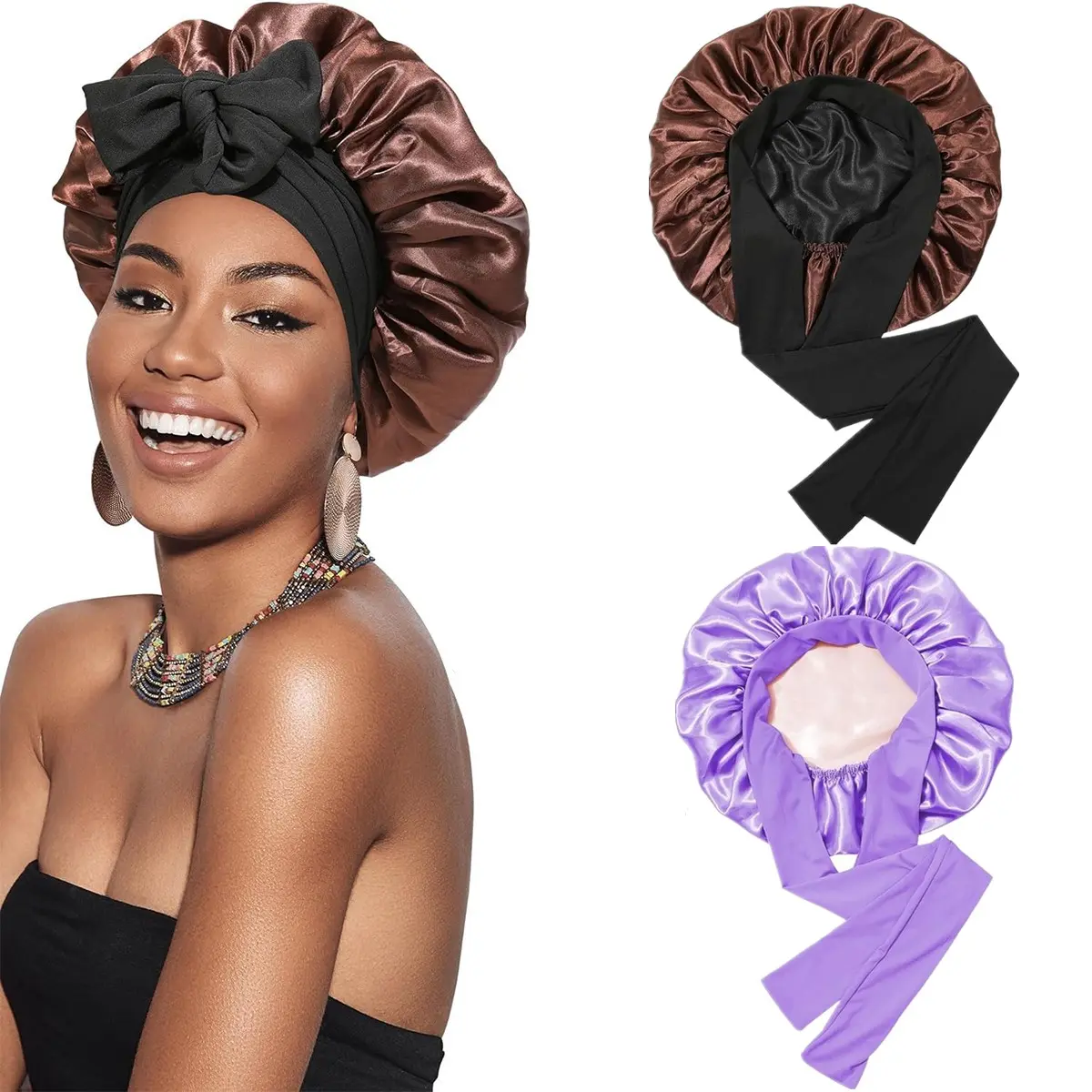 2PC(1PC Light Purple+champagne & 1PC Black+brown)