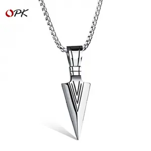 Creative Spearhead Arrowhead Pendant Street Fashion Hip-Hop Style Titanium Steel Necklace