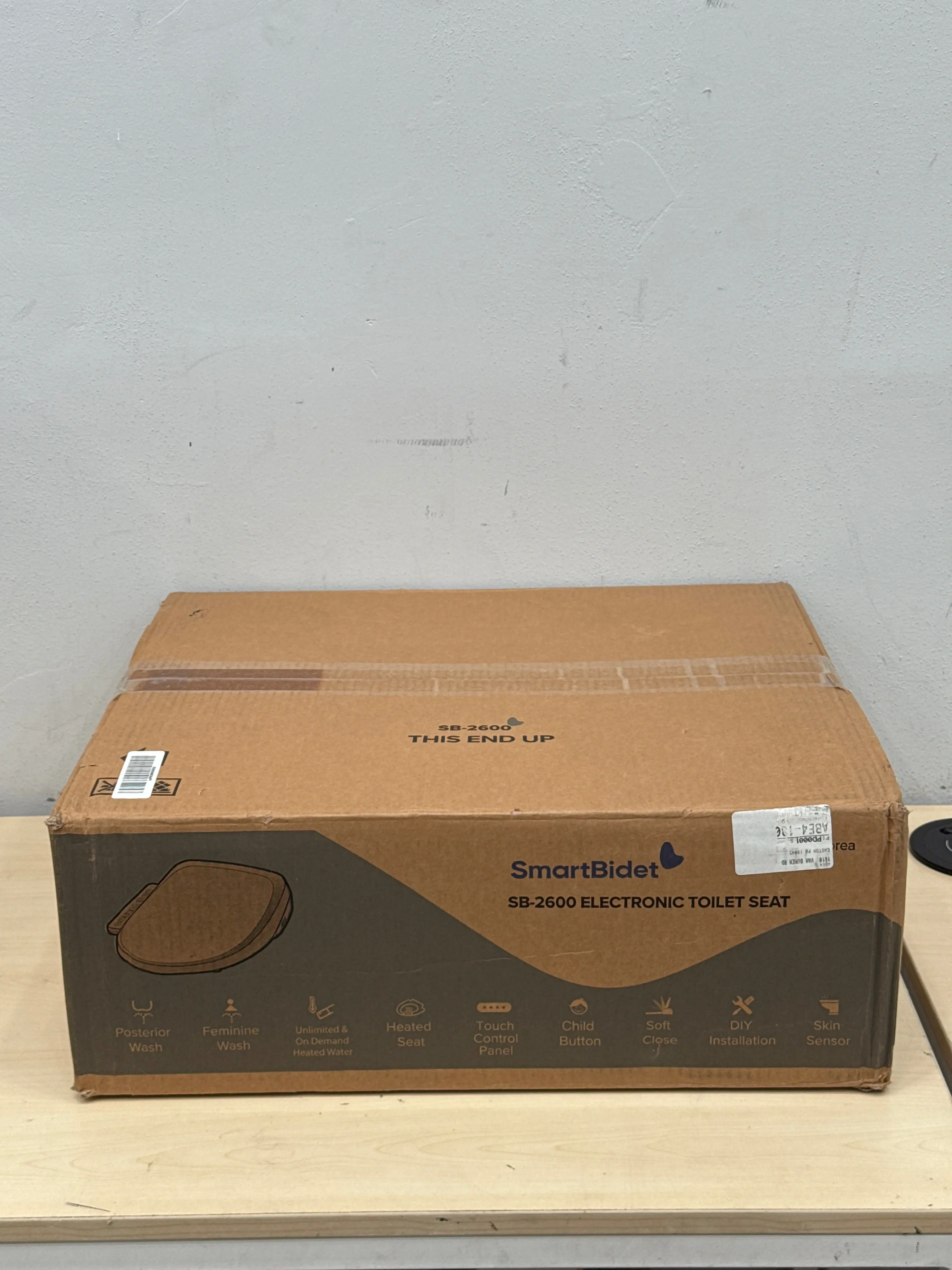 SmartBidet SB-2600 Electric Bidet Seat for Elongated Toilets with Control Panel