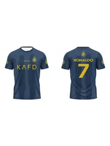 Al-Nassr FC football 3D printed jersey C Luo 7 # fan version men's and women's sports breathable short sleeve T-shirts