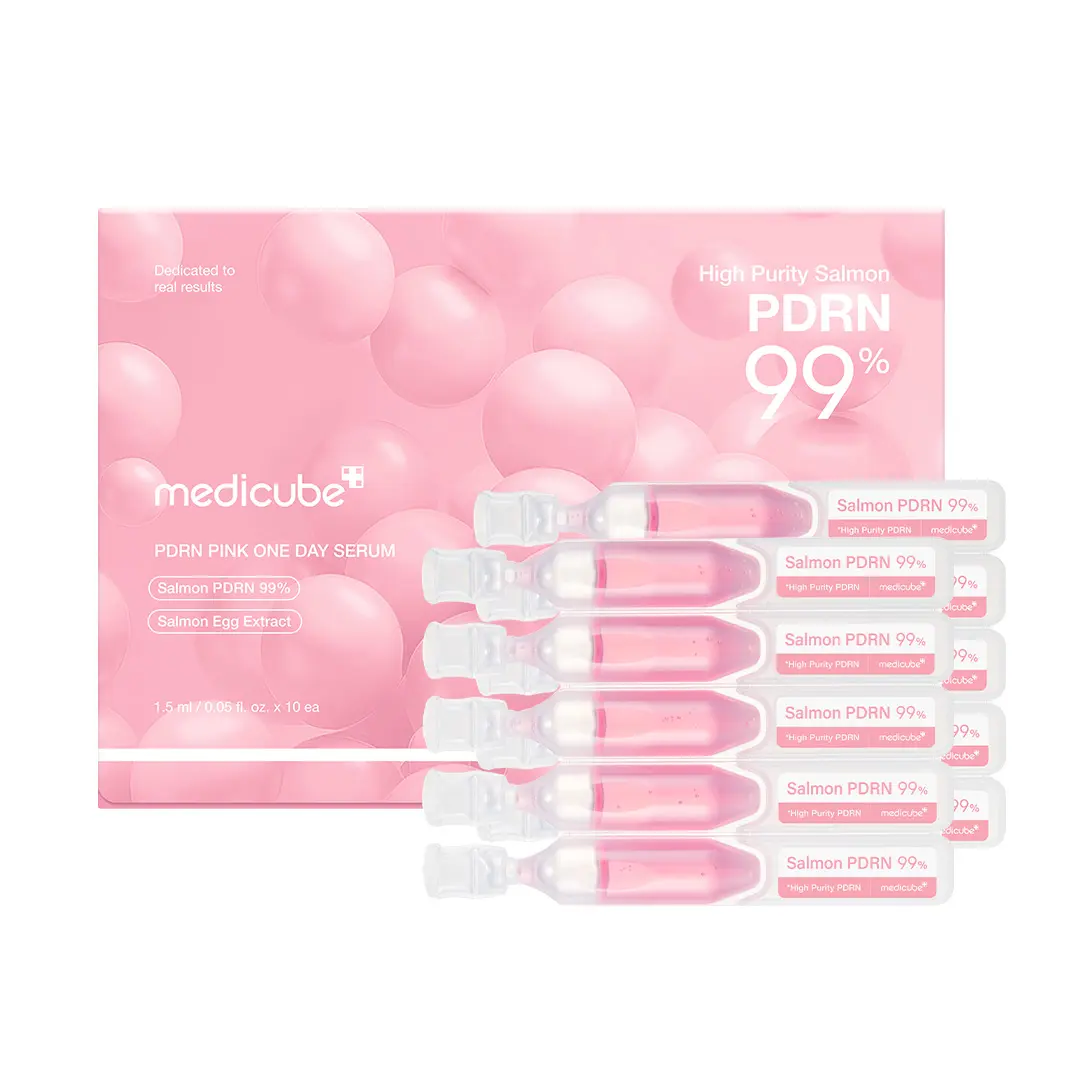 [medicube] PDRN Pink One Day Serum | PDRN Pink Skindrop Serum | 99% Salmon DNA, PDRN, Uneven skintone, Korean skincare, Single-Use Vial