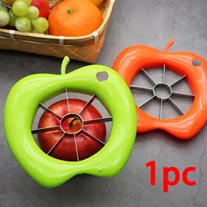 1pc Slicer, Apple Slicer Corer Cutter Wedger, Durable Vegetable Slicer, Stainless Steel Fruit Divider, Kitchen Tool With Easy Grip Handles, For Slicing Egg, Fruit And Vegetable, Vegetable Cutting Slicer, Kitchen Supplies