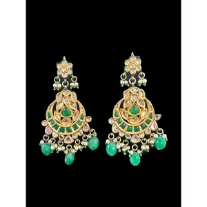 DER511 Sabya kundan Meenakari earrings ( READY TO SHIP )