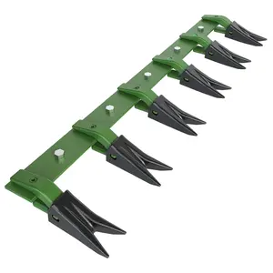 49 Inch Heavy Duty Bucket Tooth Bar for Sub-Compact Tractors, 6 Teeth, 4560 lbs Capacity,No-Drill Install,Fits 1/2" or Thinner Bucket Edges,Loader Attachment for Excavation，Green and Black