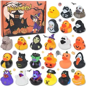 2025 Halloween Duck Advent Calendar, Horror Rubber Duck 24 Days Surprises Gift for Kids and Adults,Trick or Treat Supplies, Party Favors, Party Decoration Supplies