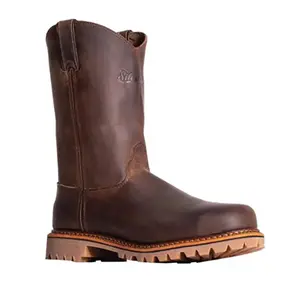 Silverado by Abilene Joe 10" (Steel Toe) - Vibram Sole Leather Cowboy Boots