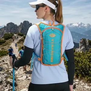 Ultralight Hiking Hydration Vest, Breathable Running Backpack for Trail & Camping, Adjustable Outdoor Daypack with Gear Loops & Water Tube Compatibility, Ideal for Men Women Outdoor Enthusiasts