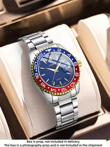 Luxury Elegant Men's Quartz Watch, High Aesthetic Light Luxury Fashion Watch, 30m Waterproof, Round Dial, Stainless Steel Strap, Casual Style