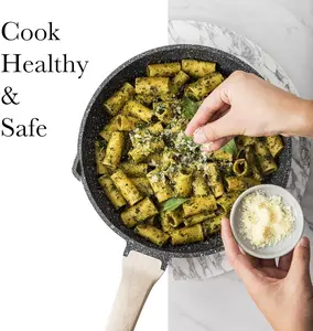 Nonstick Frying Pan Skillet,Non Stick Granite Fry Pan Egg Pan Omelet Pans, Stone Cookware Chef's Pan, PFOA Free,Induction Compatible(Classic Granite, 8-Inch)