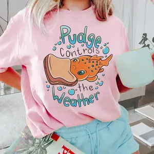 Pudge Controls The Weather T-Shirt, Family Matching Shirt, Birthday Gift Cotton Top Womenswear