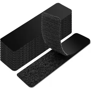 16 Sets Hook and Loop Tape Sticky Back,1 in.x 4 in. Double-Sided Adhesive Strip,Heavy Duty