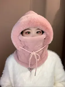 Women's Winter Warm Hat Scarf Set, Animal Pattern, Windproof, Christmas Gift, Fall & Winter Fashion, Sweet Style