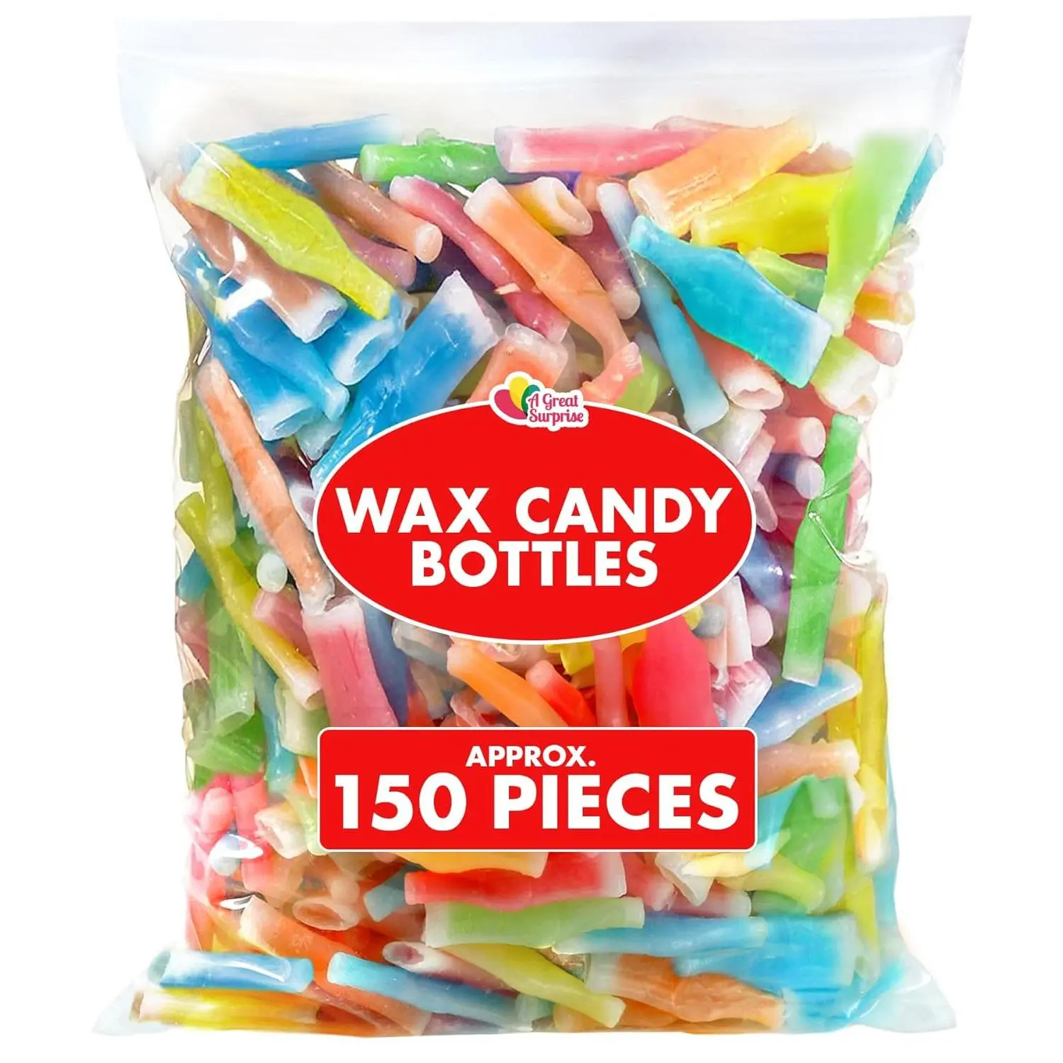 Bottle Candy 3 Pounds Juice Filled Wax Candies Kids Summer Party Candy Candies for Pinatas, Parades, Goodie Bag Fillers Bulk Candy