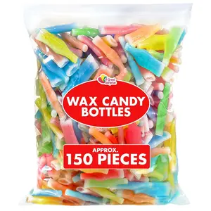 Bottle Candy 3 Pounds Juice Filled Wax Candies Kids Summer Party Candy Candies for Pinatas, Parades, Goodie Bag Fillers Bulk Candy