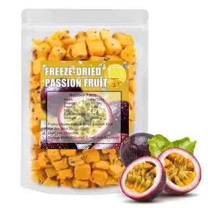 Freeze Dried Passion Fruit Chunks 4oz Natural Unsweetened Crunchy Passionfruit Pieces for Tea Drinks Baking Yogurt Smoothies Garnish 120g Snack