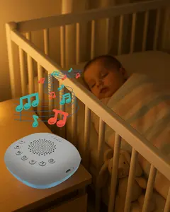 Smiles & Hugs Portable Baby White Noise Machine – 20 Soothing Sounds, Night Light & Timer