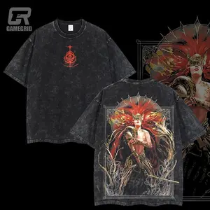 Retro Limited Vintage Malenia Blade of Miquella V3 Elden Ring Collection Game Washed Tee Game Acid Washed Lightweight TSHIRT, Gift For Game Fan