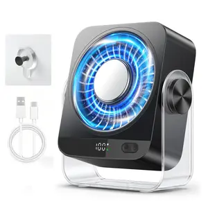 4000mAh Rechargeable Portable Clip on Fan – 199-Speed Touch Control, LED Display, 180° Rotate Quiet Turbo Desk Fan, Small Battery Operated USB Fan for Stroller, Bed, Travel, Camping, Golf, Gym – Ideal Birthday Gift