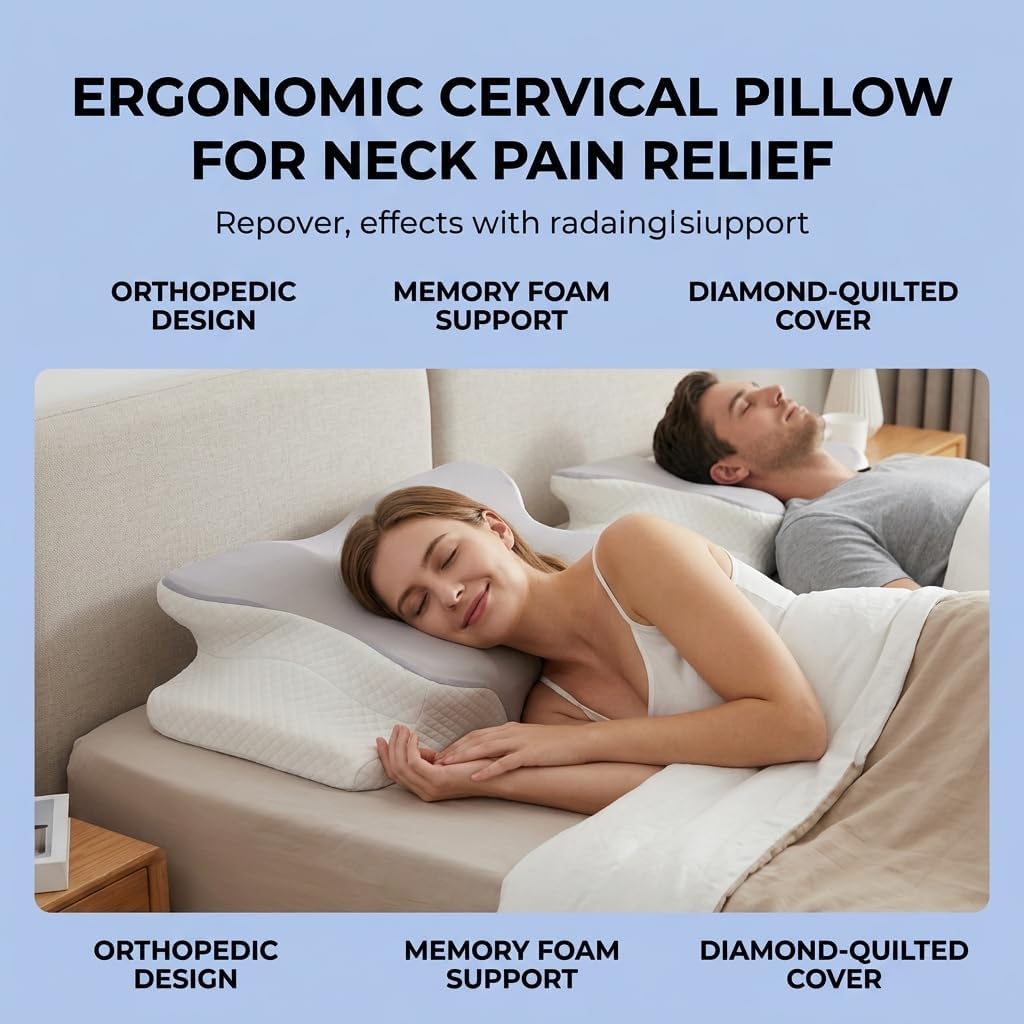 WKEFF Memory Foam Nap Pillow, Height-adjustable Body Pillow, Leg Support Pillow, Ergonomic Prone Pillow, Bedside Pillow, Couple Wedge Pillow for Phone Use, Multi-functional Pillow with Removable and Washable Cover for Home and Office Use