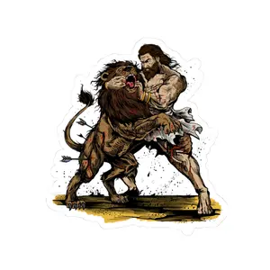 Samson vs The Lion - Sticker