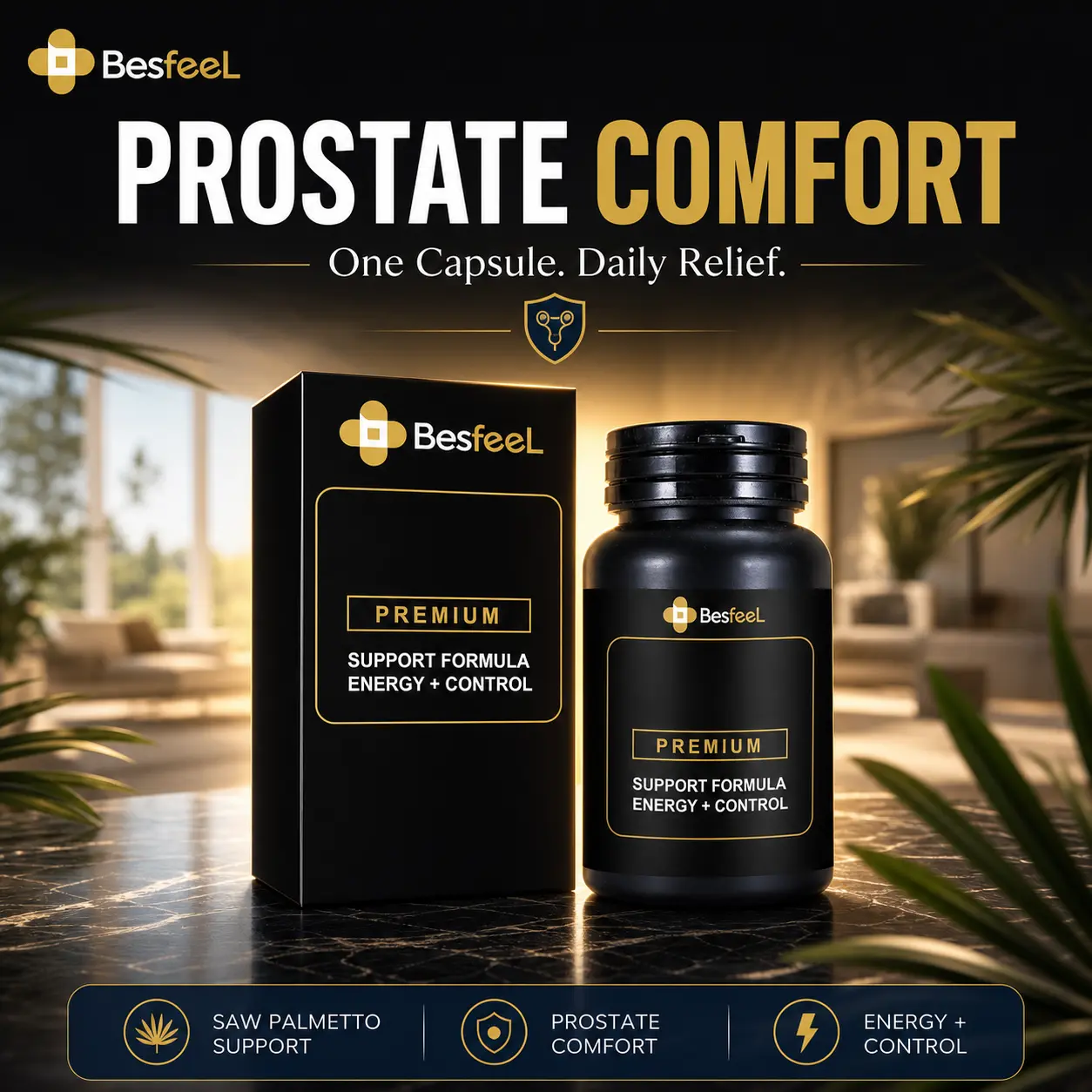 XIE-besfeel - Men’s Health Functional Supplement - Daily Core Vigor & Flow Support for Men
