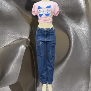 Denim High-Waisted Straight-Leg Jeans for Women - Comfortable & Stylish