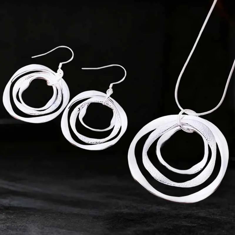 Women's 2-Piece Jewelry Set: Dainty 925 Plated Link Chain Necklace & Earrings - Comfortable, Hypoallergenic, Adds Everyday Sparkle, Daily, Geometric, Allergy-Free, Alloy, Casual, Elegant, Female, Mysterious, Niche, Hooks, Chain & Link, Fashion, Not Easy T