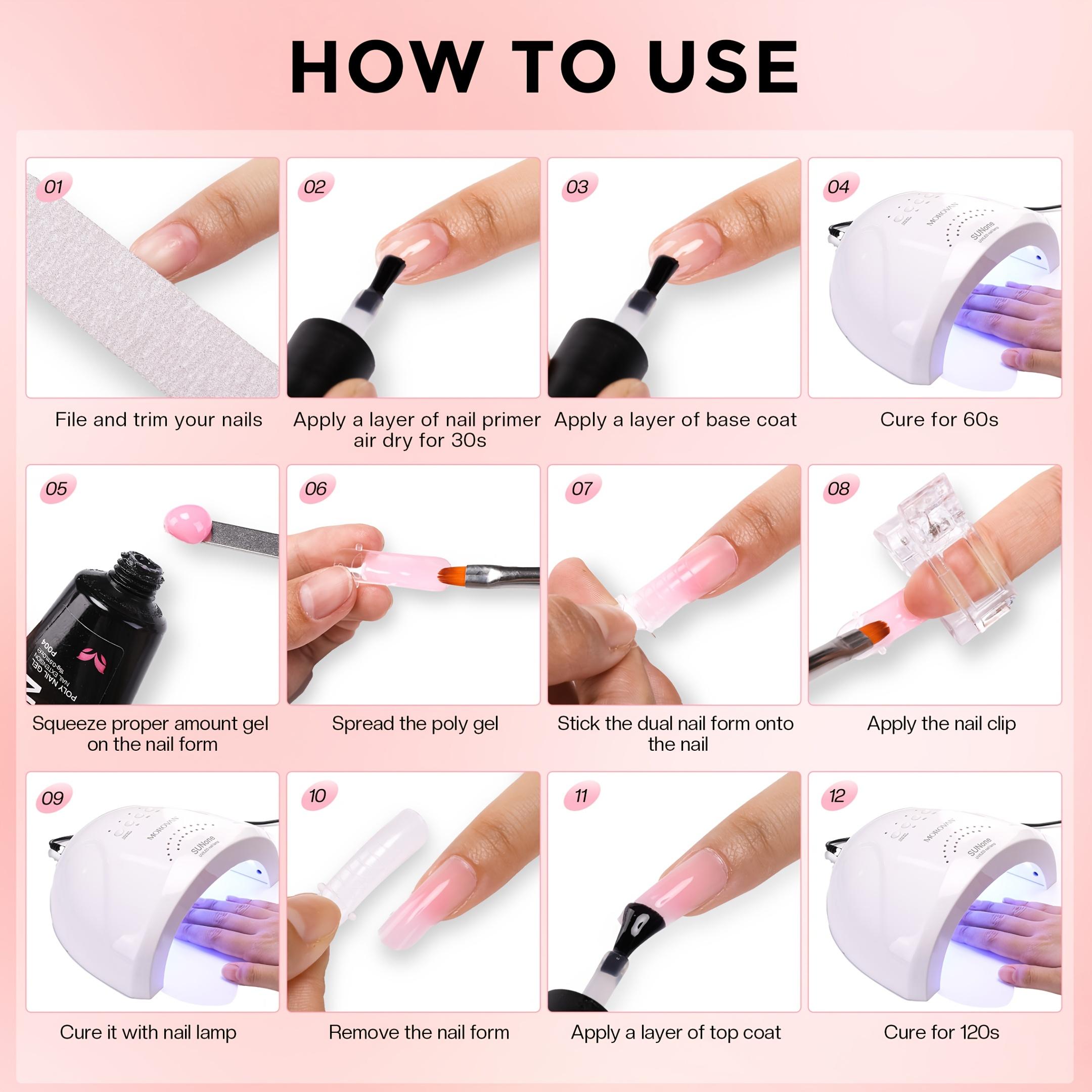 MOROVAN Poly Nail Gel & Glitter Powder Kit: Professional Nail Extension Set with Curing Lamp for Beginners and Artists MOROVAN Poly Nail Gel & Glitter Powder Kit: Professional Nail Extension Set with Curing Lamp for Beginners and Artists