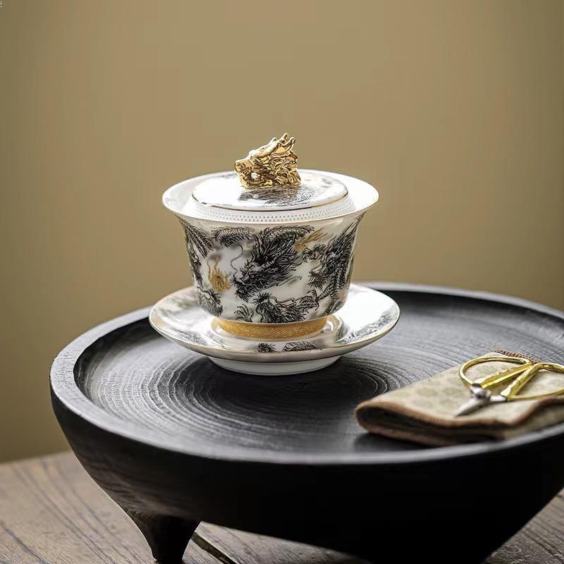 OG Limited Edition Dragon Tea Gaiwan Tea Cup With Filter