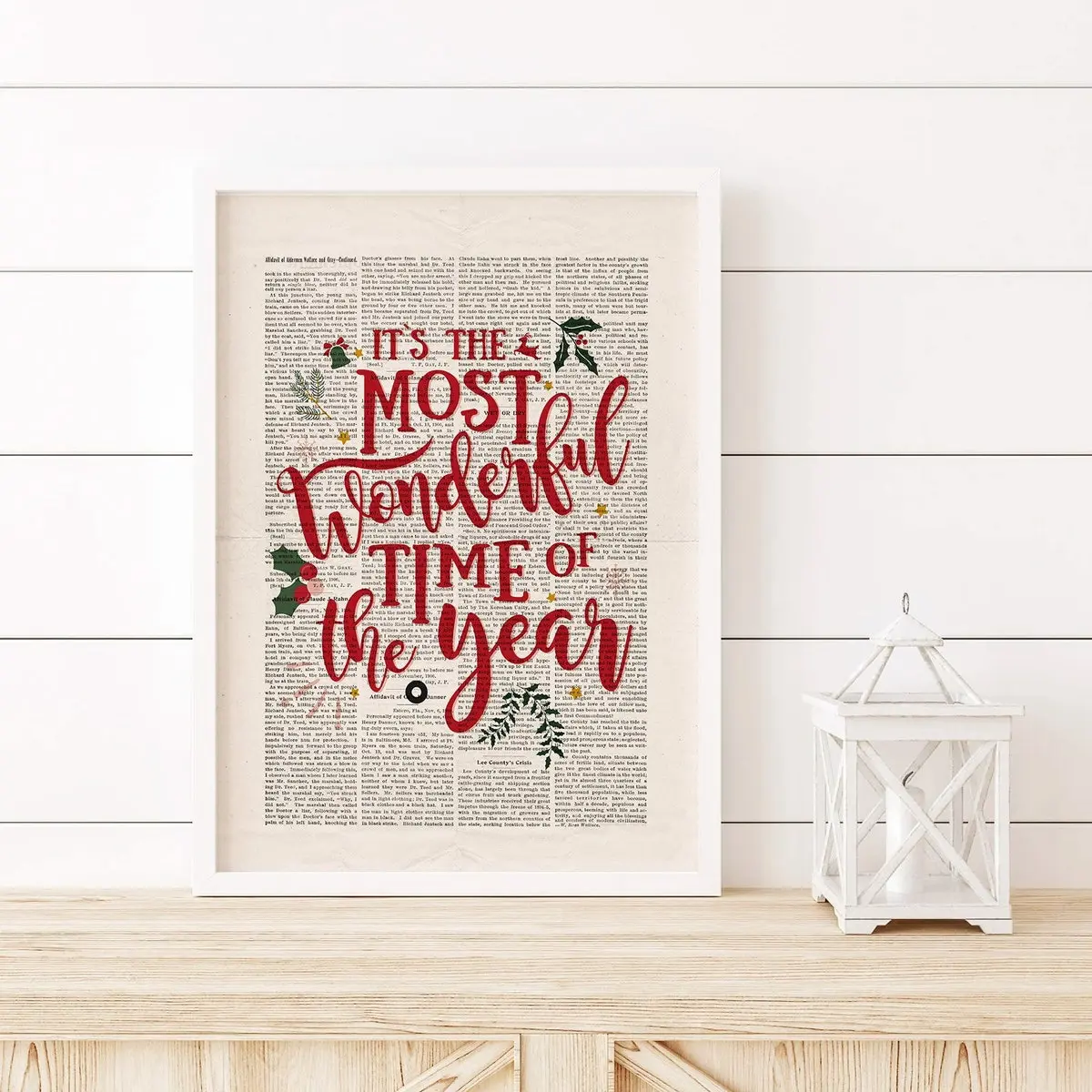 Christmas Printable Wall Art, Merry Christmas Print, Holiday Printable Christmas Poster, Unframed  Christmas Art Holiday Decor