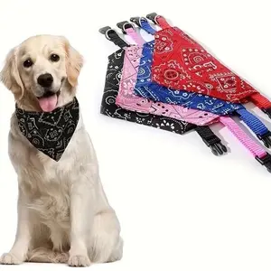 Stylish Animal Bandana Collars with Buckle - 1pc Pet Accessory for Clean and Fashionable Look