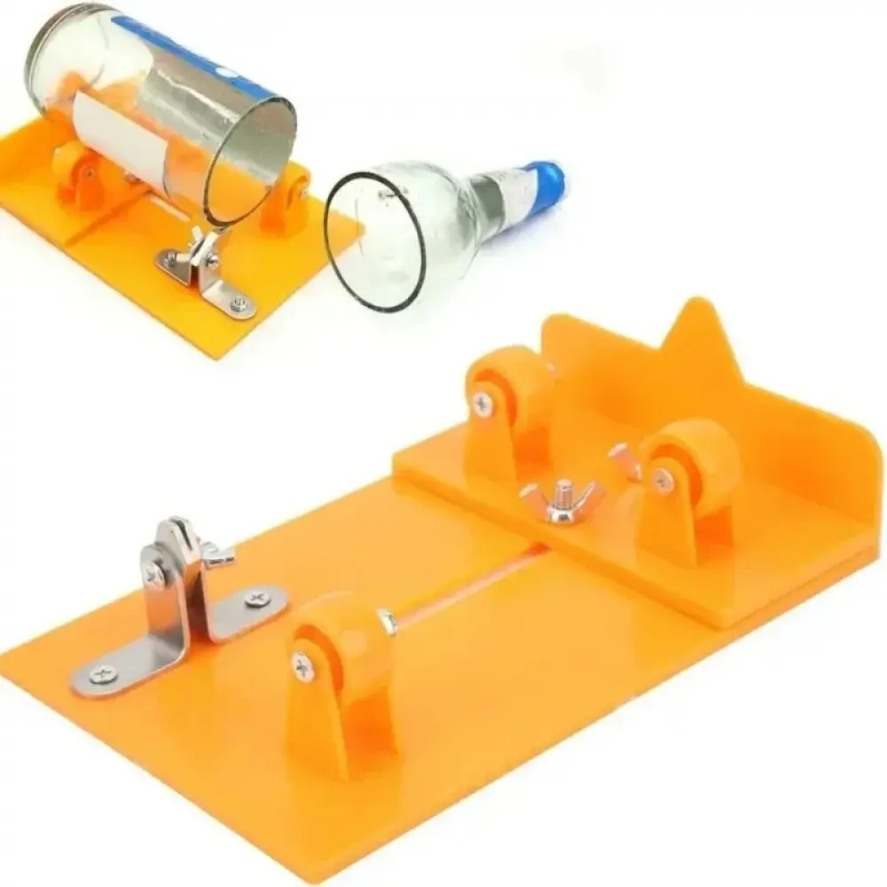 Adjustable Metal Glass Bottle Cutter - Transparent Glass Cutting Hand Tool for DIY Enthusiasts, Crafting Wine Bottle Decorations