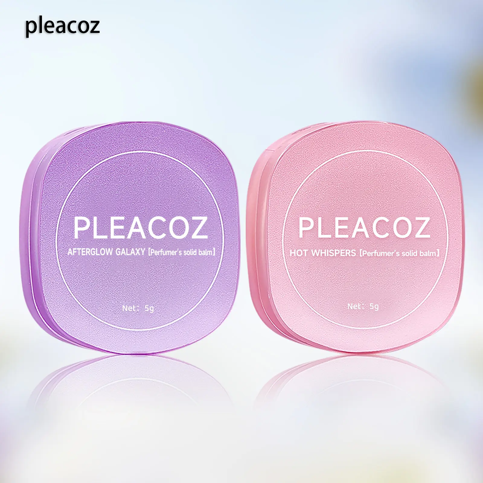 PLEACOZ Female Solid Perfume - Natural, Alcohol-Free, Non-Greasy, Travel Size with Built-in Mirror, Ideal Gift for Women