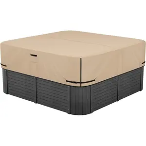 VEVOR Outdoor Hot Tub Cover, 93x 93x 20 Inch Weatherproof and Waterproof Hot Tub Cover Protector, 600D Heavy Duty Oxford Fabric and 950N Tearing Strength, Square Spa Covers for Hottub, BlackVEVOR Super Brand Day