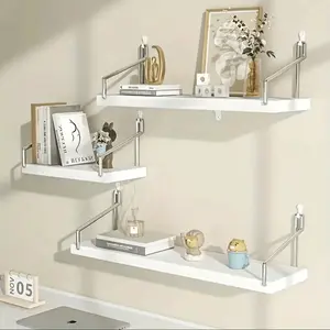 Wall Mounted Storage Rack, No-Drill Wall Shelf Organizer, Durable & Stylish Design Decor, Ideal for Bedroom Kitchen Bathroom Office Use