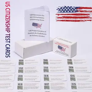 US Citizenship Flash Cards 2026, 128 USCIS Civics Questions & Answers, Bilingual English Spanish Study Guide, Naturalization Test Prep Learning Cards, Portable Office Study Supplies, Flashcard System for Easy Memorization, tarjetas para la ciudadanía 2026