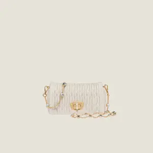 Pre-owned miumiu lambskin Shoulder Bags Miu Miu Crystal nappa leather crystal mini BGP213056
