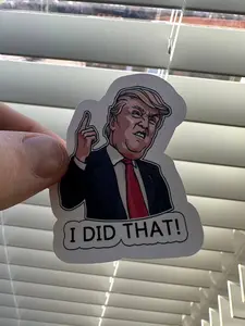 50 pcs I did that FDT trump stickers vinyl waterproof self adhesive precut 2.36inch