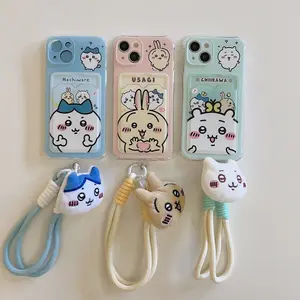 Card Holder C-Chiikawa Usagi phone case suitable for Apple iPhone 17 Pro Max, 16, 14
