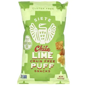 Siete Grain Free Puff Snacks, Chile Lime, 4 oz (113 g)