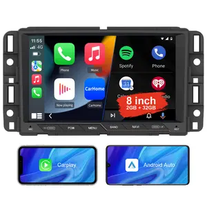 8" Android 13 Car Stereo for Chevrolet Silverado GMC Sierra Yukon 2007-2013  touch screen has Android Auto Wireless Carplay, Bluetooth WIFI supports GPS Navigation