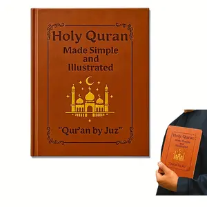 Quran Simple Guide Book, Quran Journey Illustrated Overview, Complete Study Blueprint, Ideal Gift for Beginners & Explorers