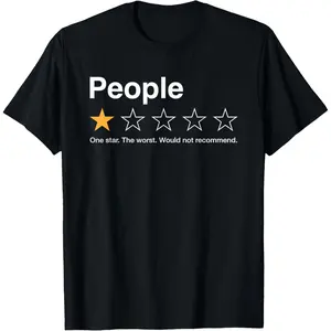 People One Star Rating Would Not Recommend Introvert Unisex T-Shirt