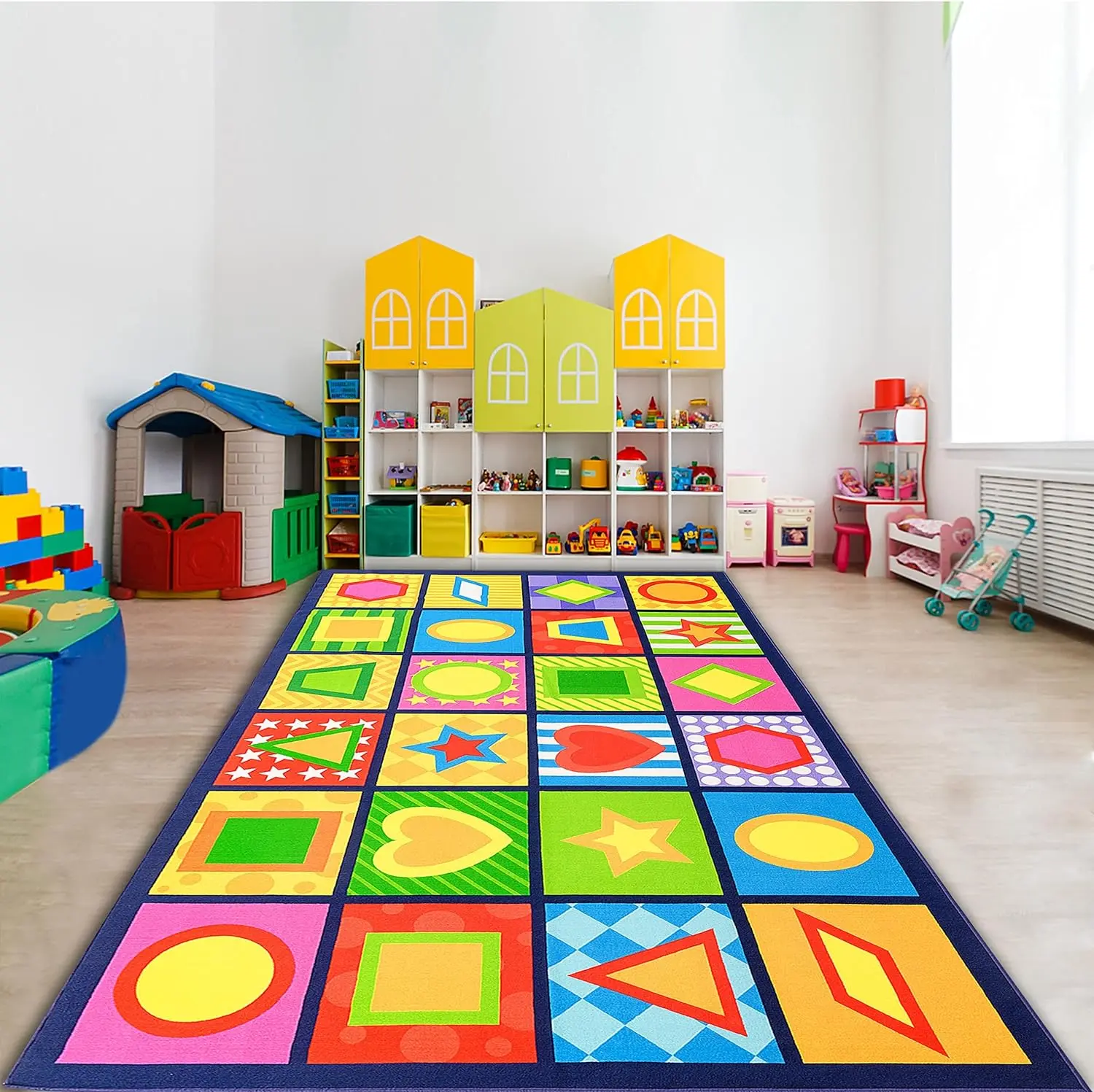 Booooom Jackson Classroom Rug for Classroom Elementary Large Classroom Carpet Colorful Preschool Rug for Classroom 13'x 7'5"Education Rug -24Seats christmas  rug