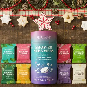 Bath Essential Oil Fizzies 8 Counts per Box – Aromatherapy Shower Steamers for Stress Relief and Luxurious Self-Care. Moisturizing Shower Cleaning, Perfect for Bathtub and Bathroom. A Thoughtful Gift Idea for Holidays, Birthdays, or Just Because. Transfor