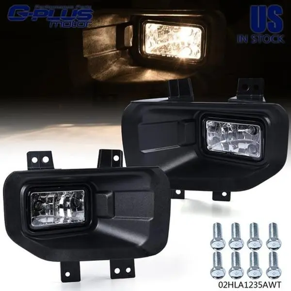 Clear Driving Bumper Fog Lights Replacement Fit For 2015-2017 Ford F150 Pickup G-PLUS