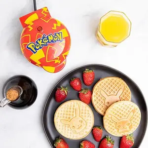 Uncanny Brands Pokemon Pikachu Mini Waffle Maker Kitchen Appliance